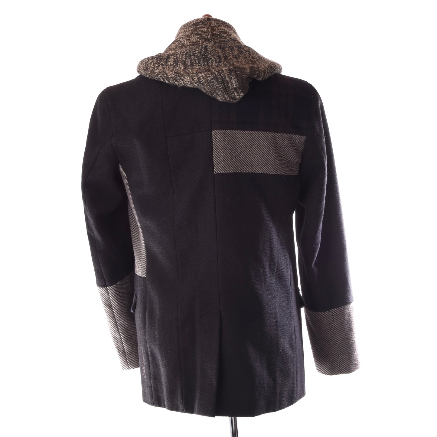 Desigual Wool Duffle Coat/Jacket Size 50 ca. 55.5cm - Patchwork