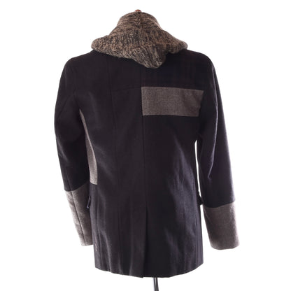 Desigual Wool Duffle Coat/Jacket Size 50 ca. 55.5cm - Patchwork