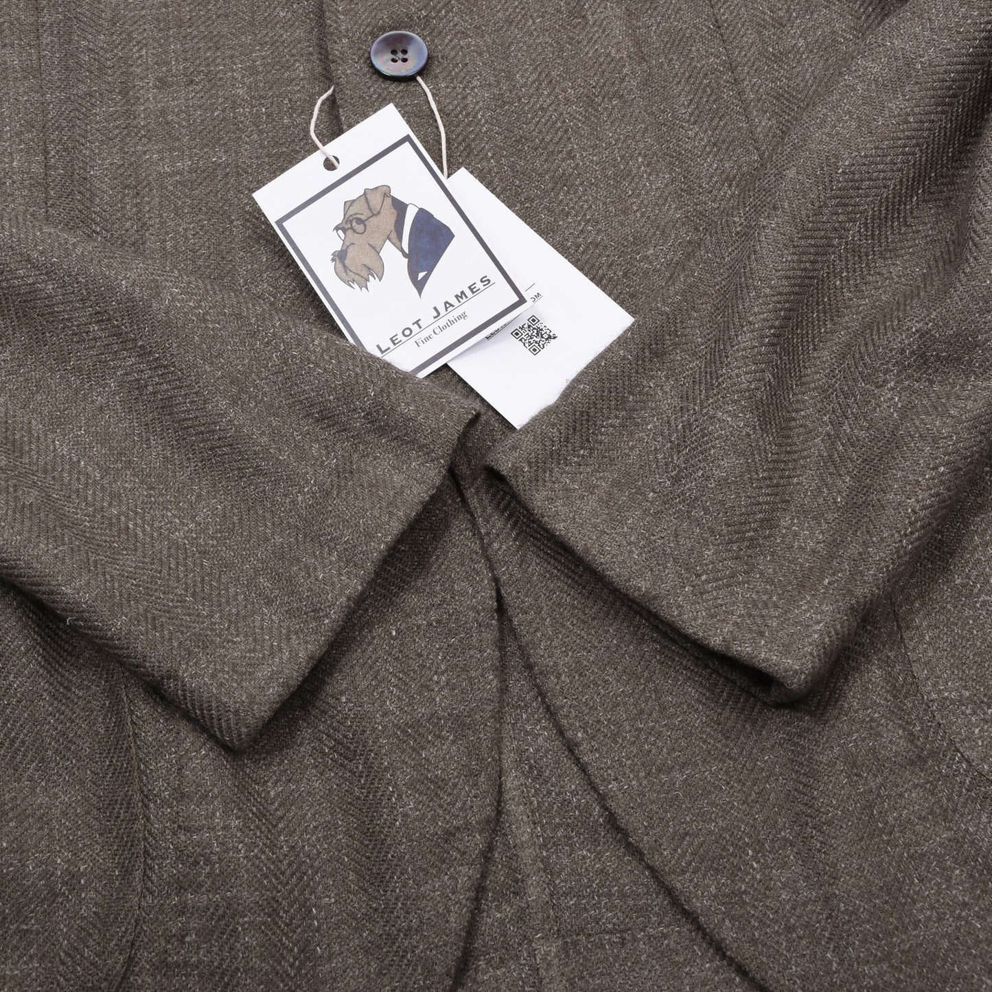 Boglioli Unstrukturierte Wollmischjacke Größe 48 Brust ca. 51cm - Braun