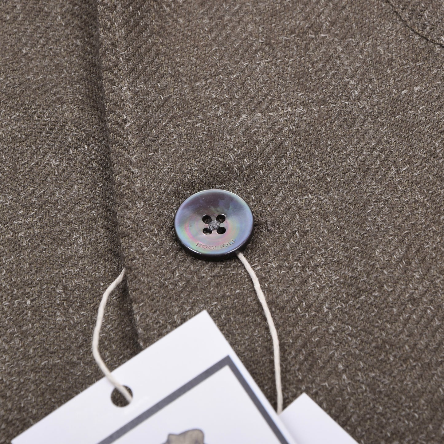 Boglioli Unstrukturierte Wollmischjacke Größe 48 Brust ca. 51cm - Braun