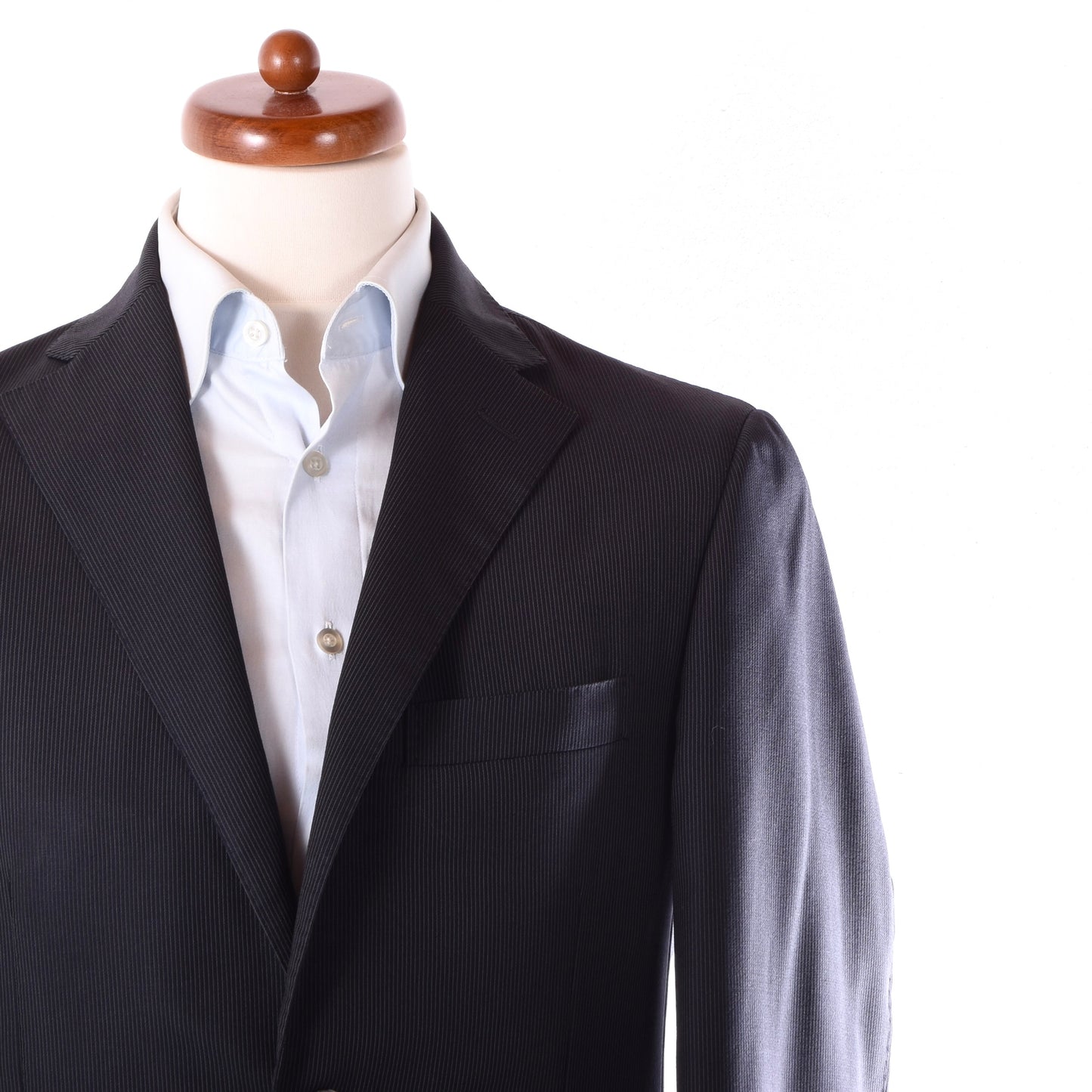 Corneliani 100% Wolle 18,25 Mikron Anzug Größe 48 Brust ca. 50,5cm - Nadelstreifen