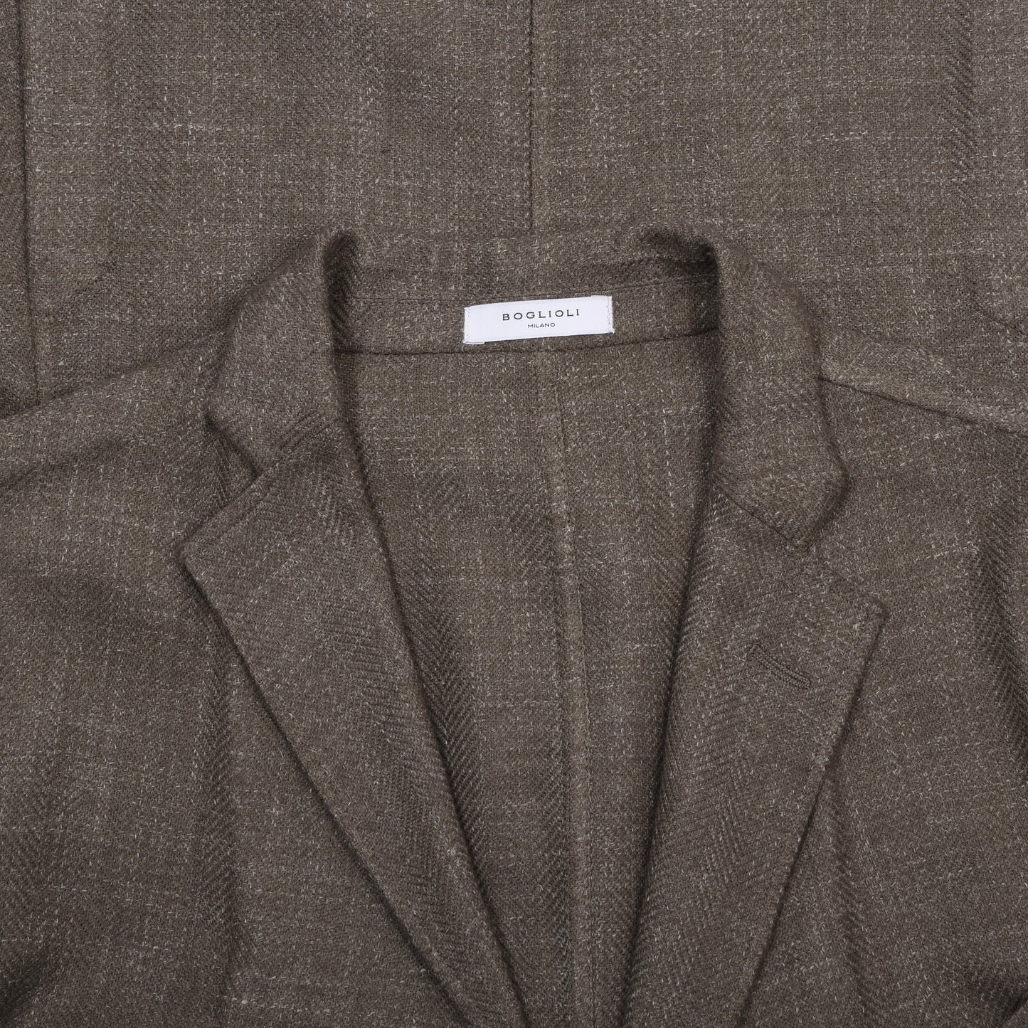 Boglioli Unstrukturierte Wollmischjacke Größe 48 Brust ca. 51cm - Braun