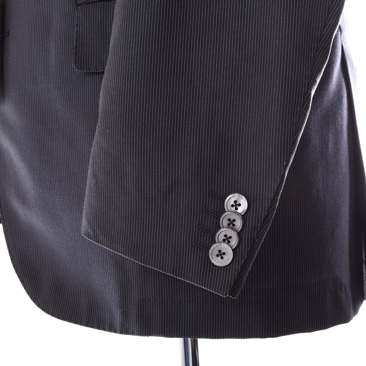 Corneliani 100% Wolle 18,25 Mikron Anzug Größe 48 Brust ca. 50,5cm - Nadelstreifen