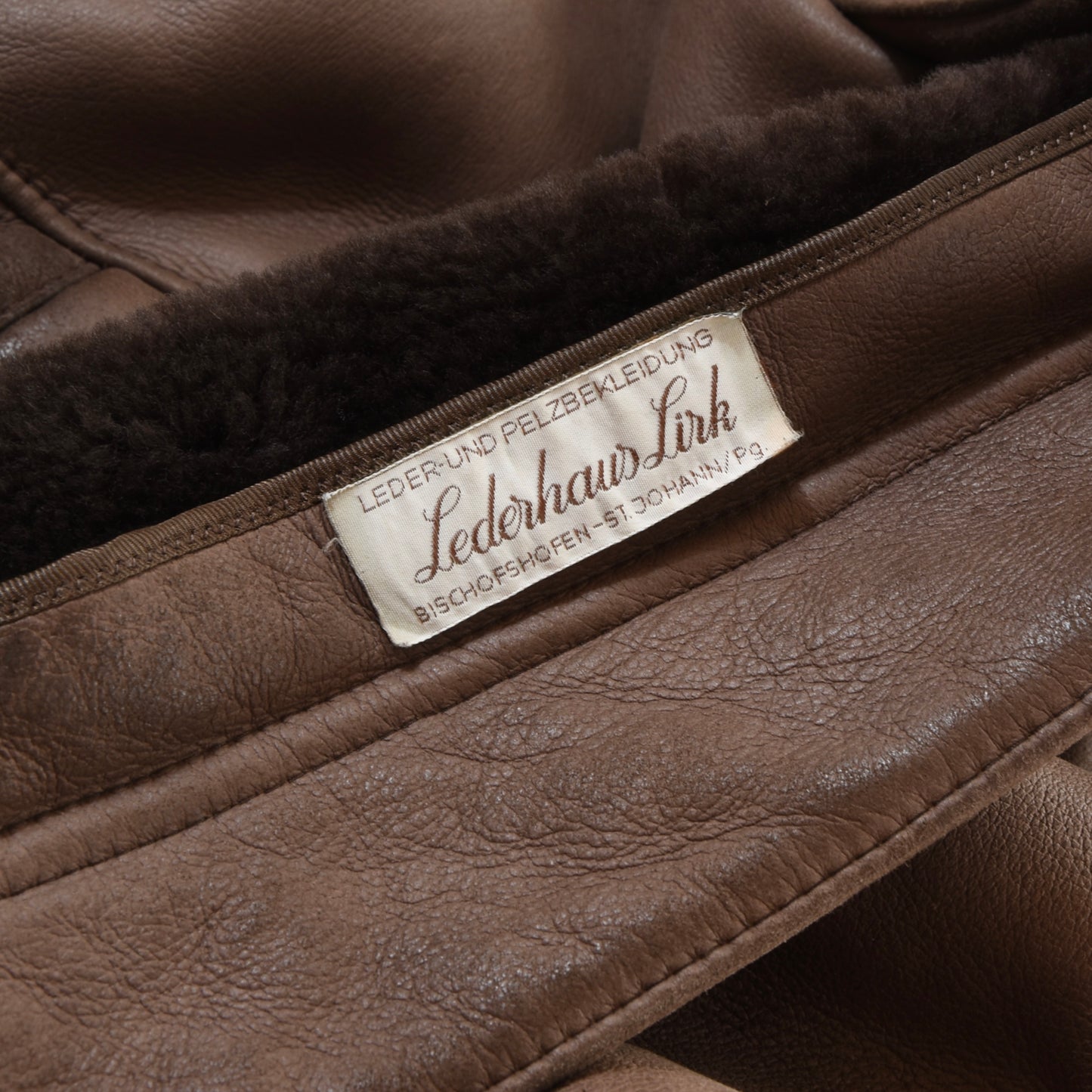 Lederhaus Lirk Shearling Coat Chest ca. 63cm - Brown