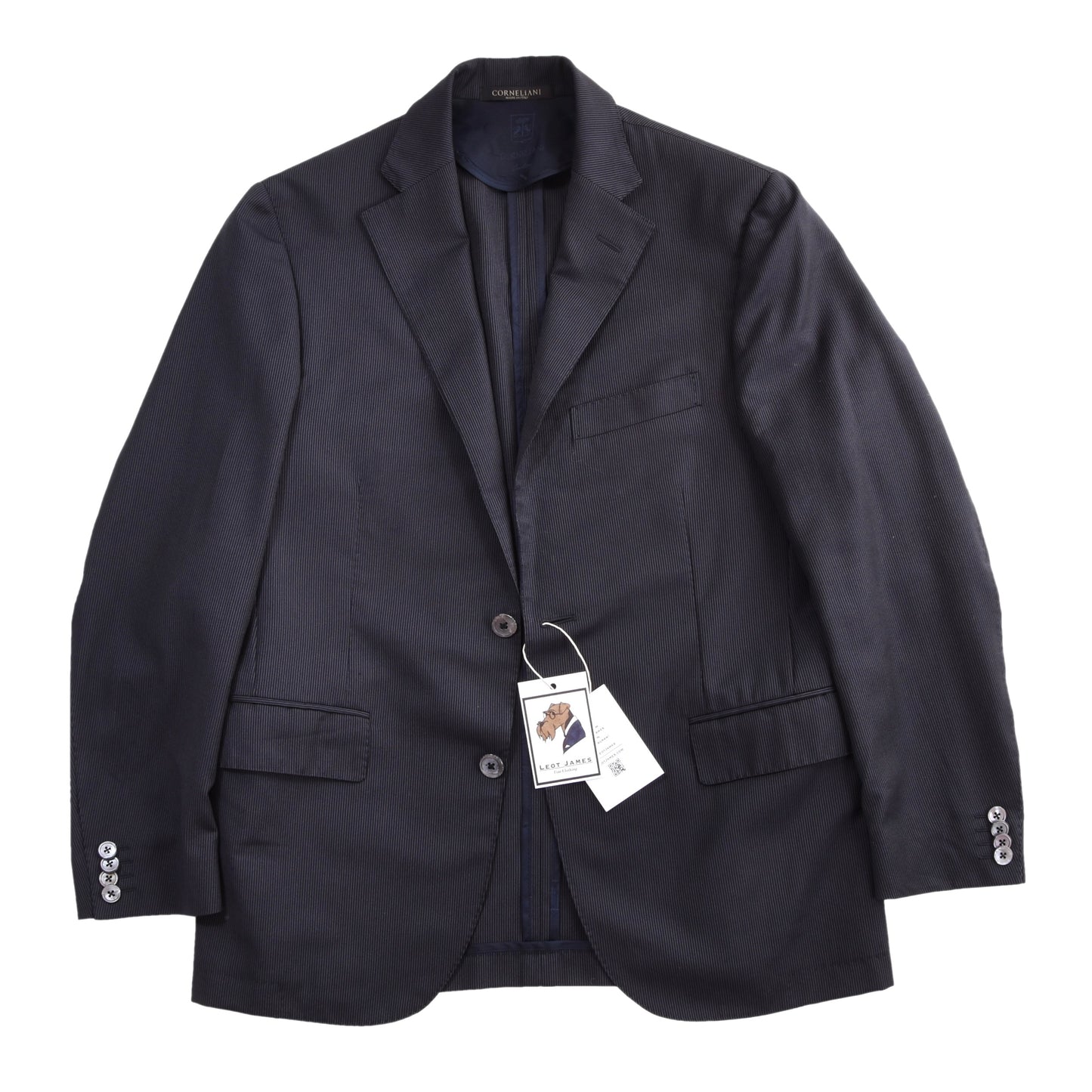 Corneliani 100% Wolle 18,25 Mikron Anzug Größe 48 Brust ca. 50,5cm - Nadelstreifen