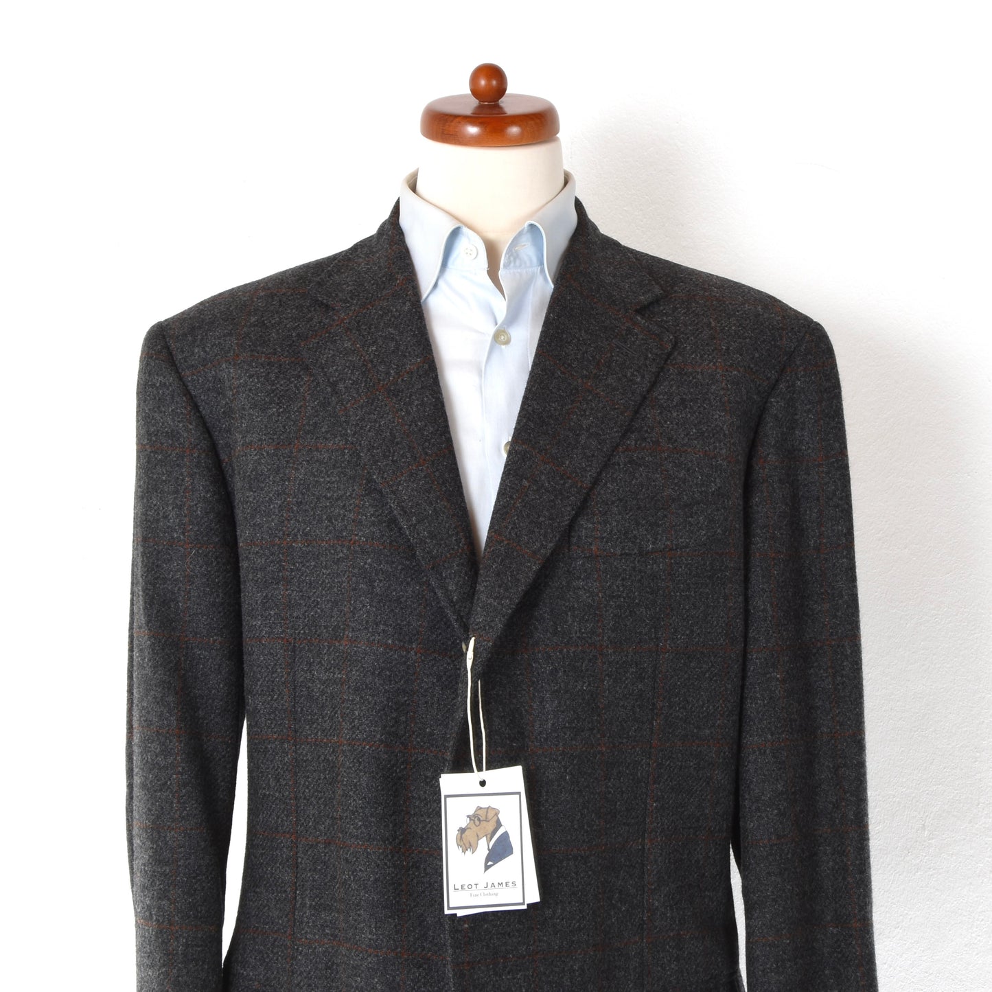 Mabro Uomo Harris Tweed Jacket Size 58 ca. 62cm - Grey