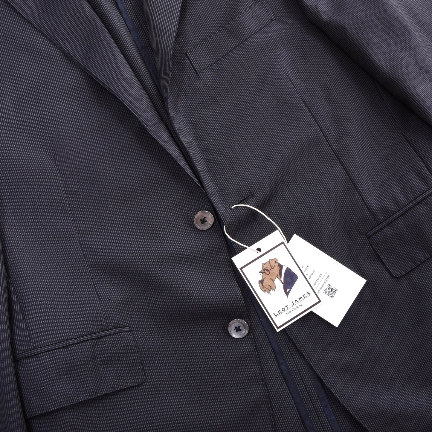 Corneliani 100% Wolle 18,25 Mikron Anzug Größe 48 Brust ca. 50,5cm - Nadelstreifen