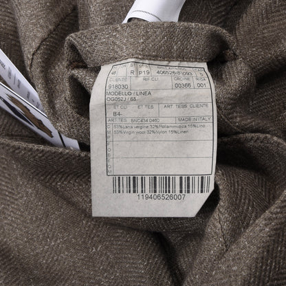 Boglioli Unstrukturierte Wollmischjacke Größe 48 Brust ca. 51cm - Braun