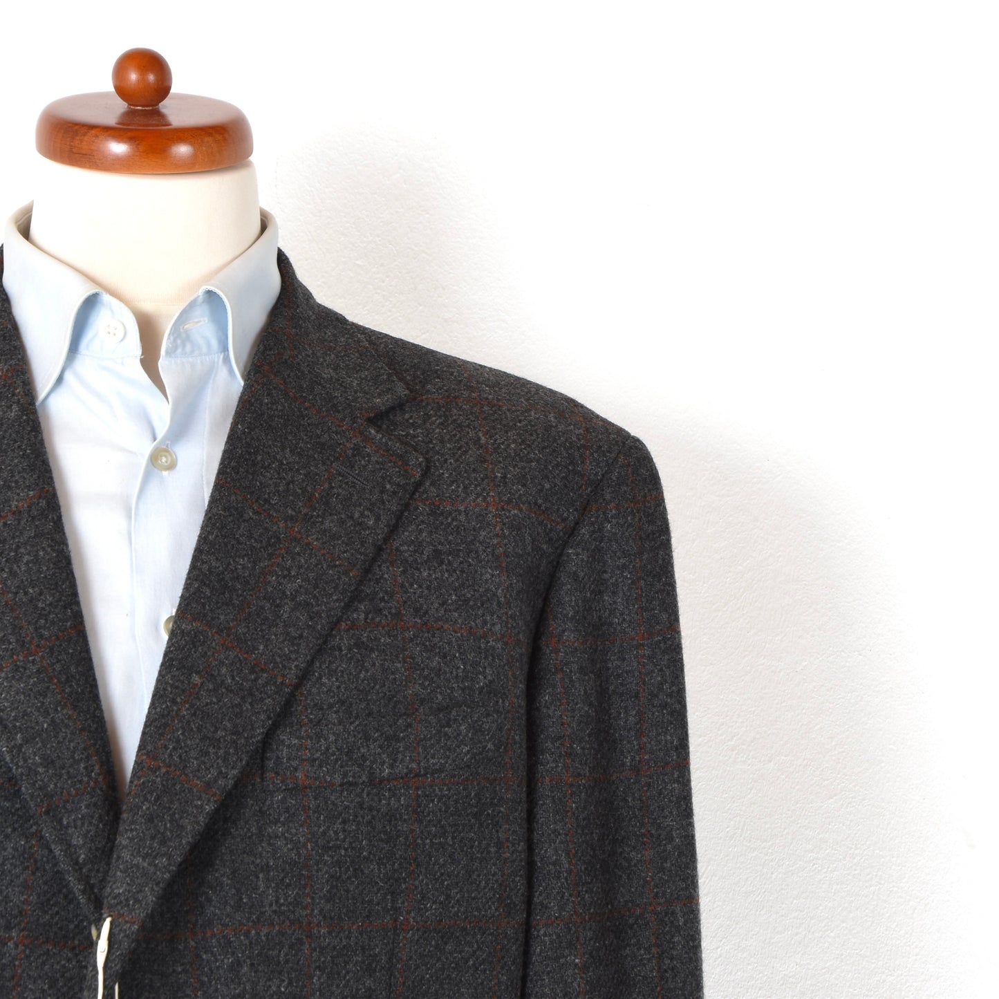 Mabro Uomo Harris Tweed Jacket Size 58 ca. 62cm - Grey