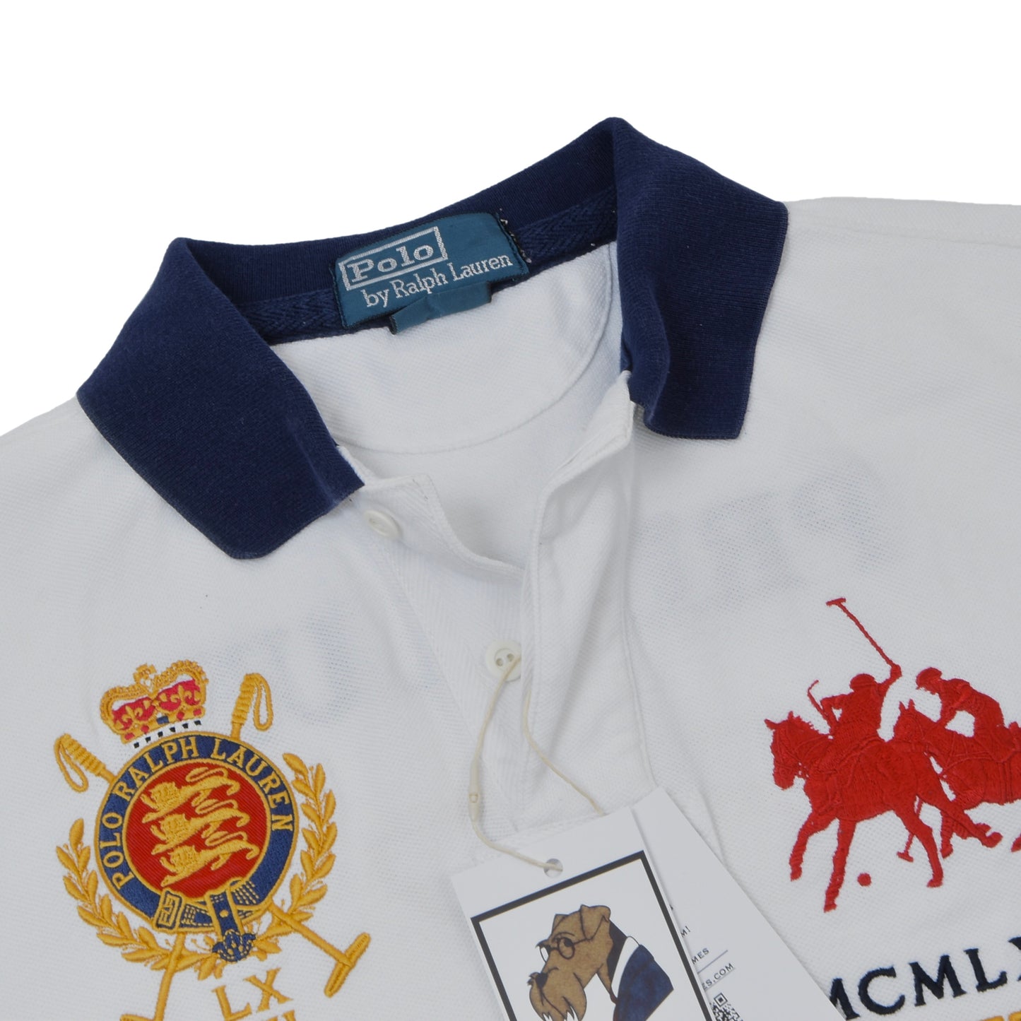 Polo Ralph Lauren Club Challenge Cup Polo Shirt Chest ca. 48cm - White