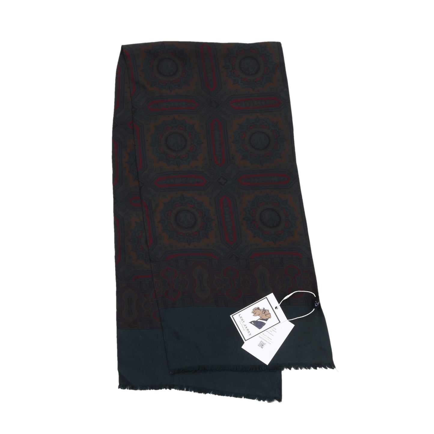Vivax Ancient Madder Silk Dress Scarf ca. 126cm - Starburst
