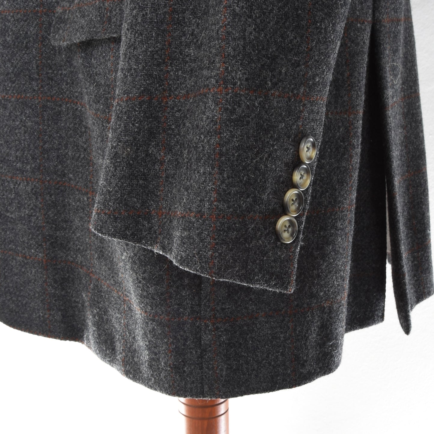 Mabro Uomo Harris Tweed Jacket Size 58 ca. 62cm - Grey