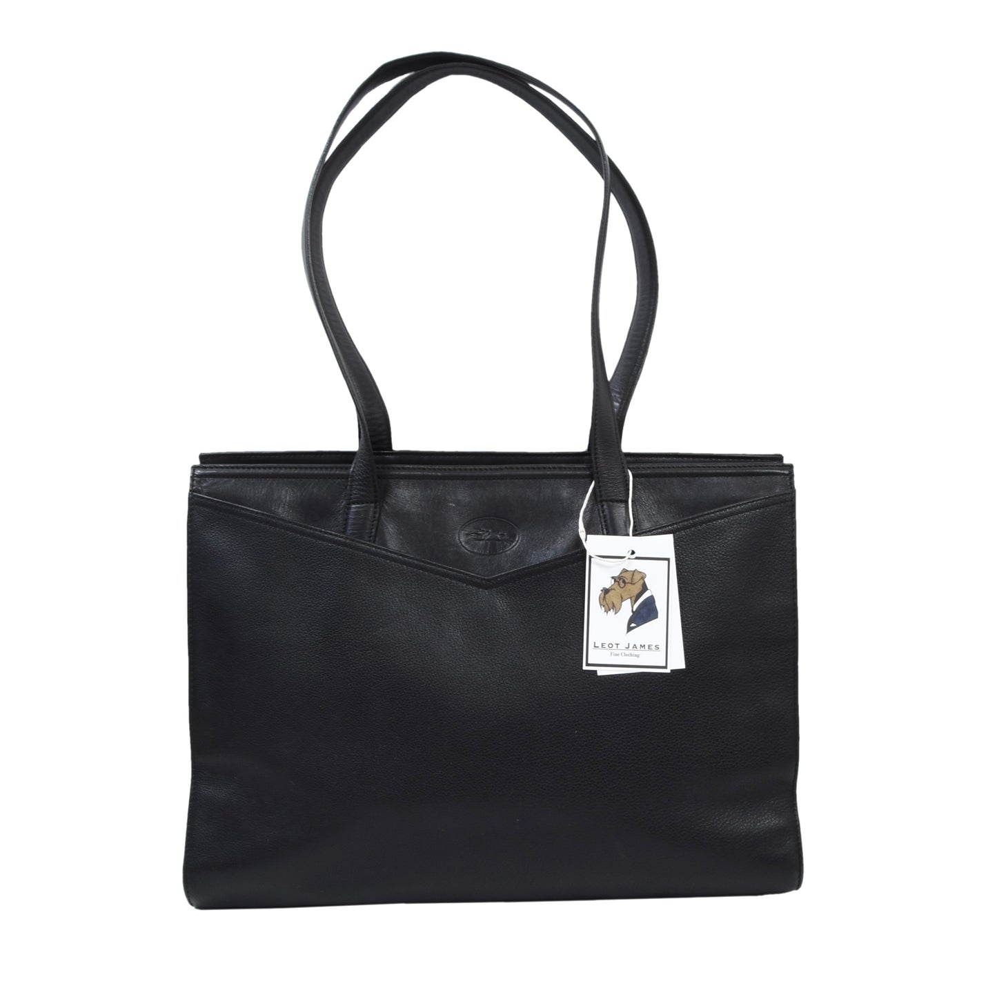 Longchamp Paris Leather Shopper Bag - Black