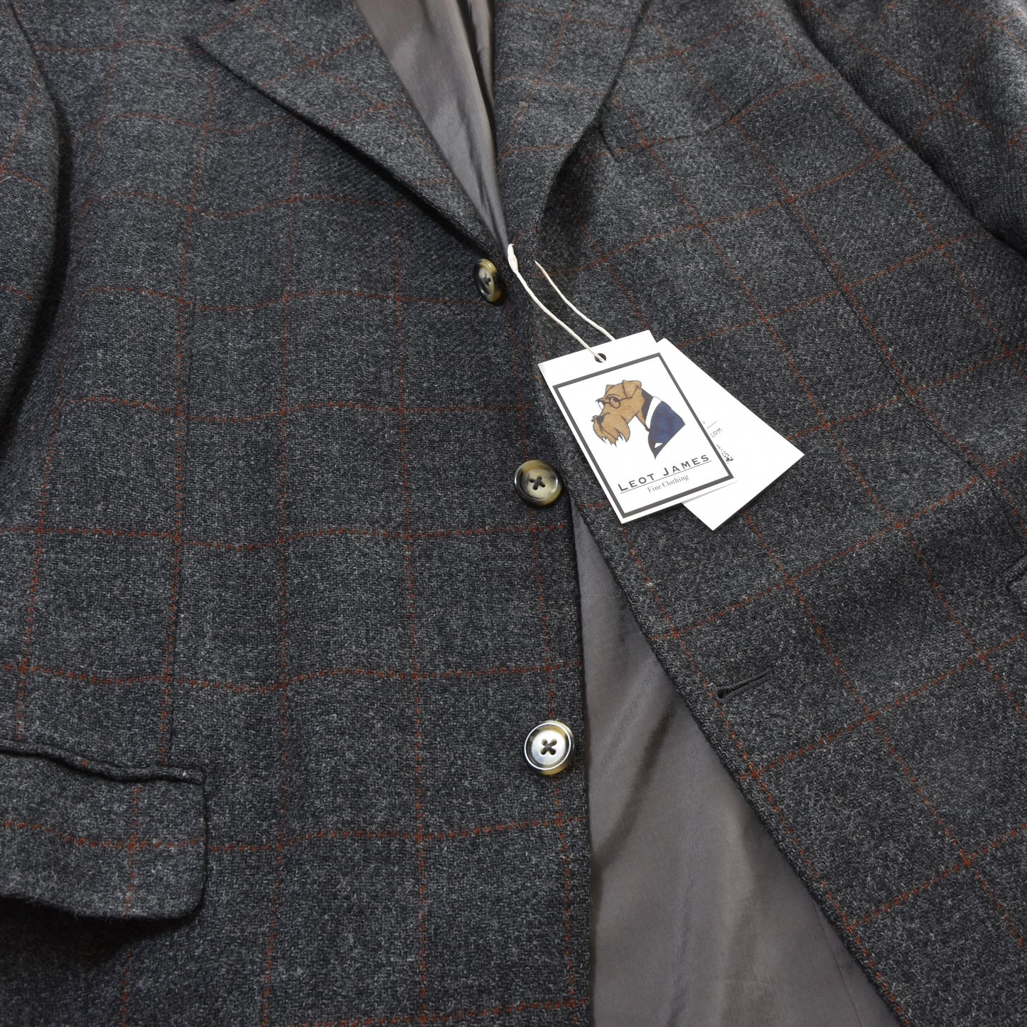 Mabro Uomo Harris Tweed Jacket Size 58 ca. 62cm - Grey