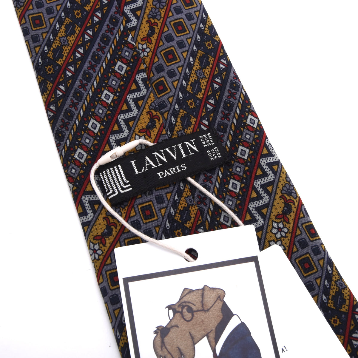 Vintage Lanvin Silk Tie Made in France - Aztec