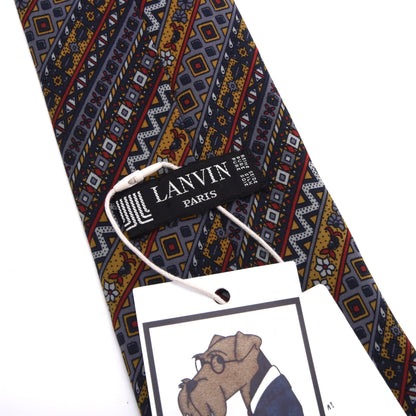 Vintage Lanvin Silk Tie Made in France - Aztec