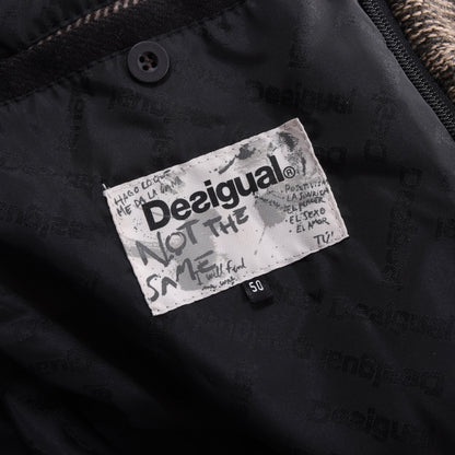 Desigual Wool Duffle Coat/Jacket Size 50 ca. 55.5cm - Patchwork