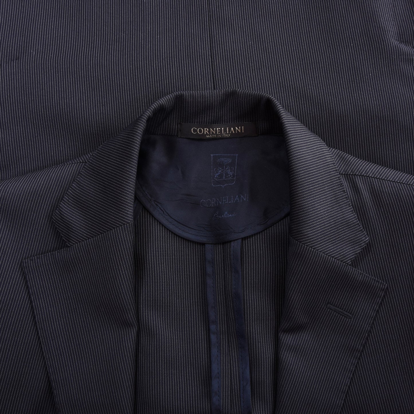 Corneliani 100% Wolle 18,25 Mikron Anzug Größe 48 Brust ca. 50,5cm - Nadelstreifen