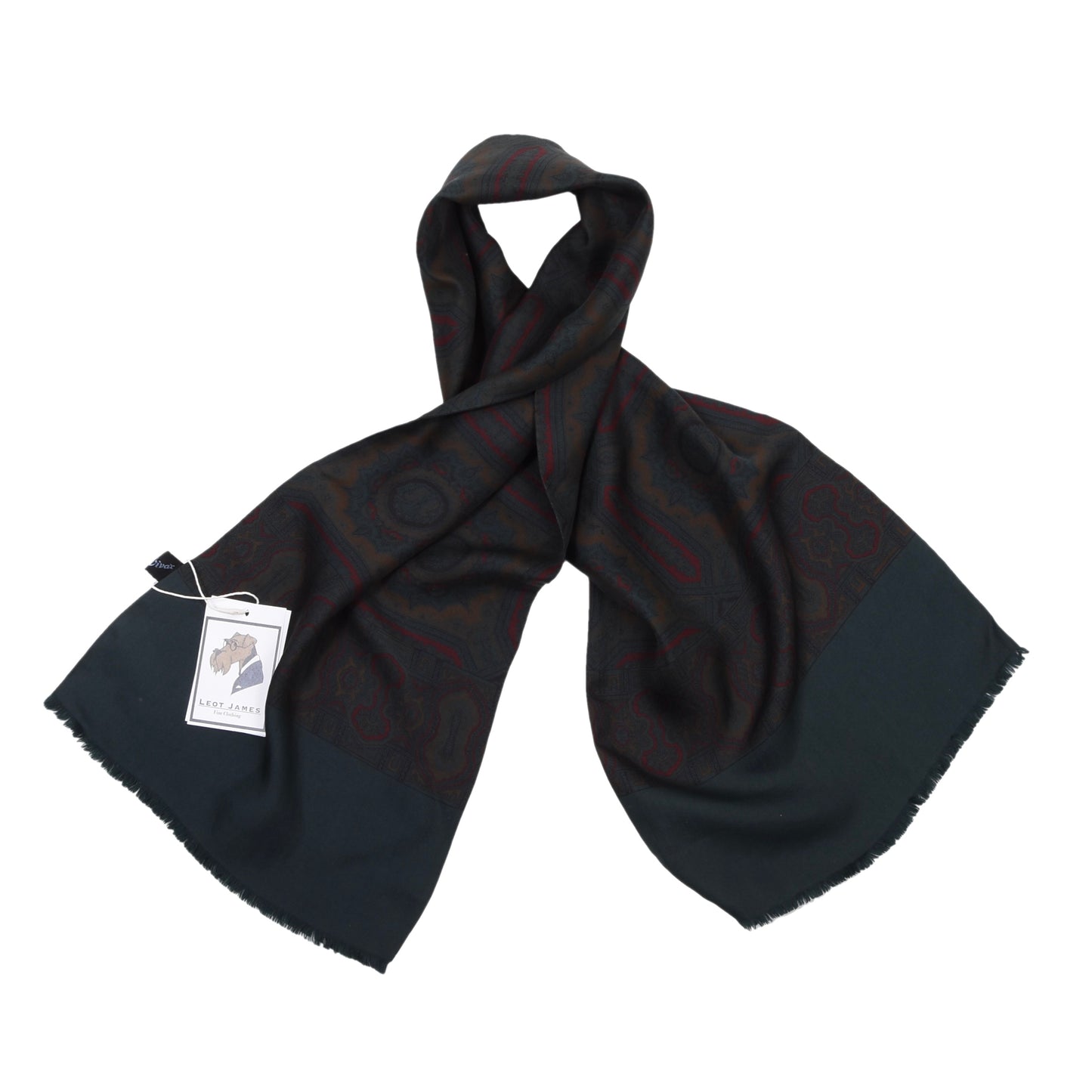 Vivax Ancient Madder Silk Dress Scarf ca. 126cm - Starburst