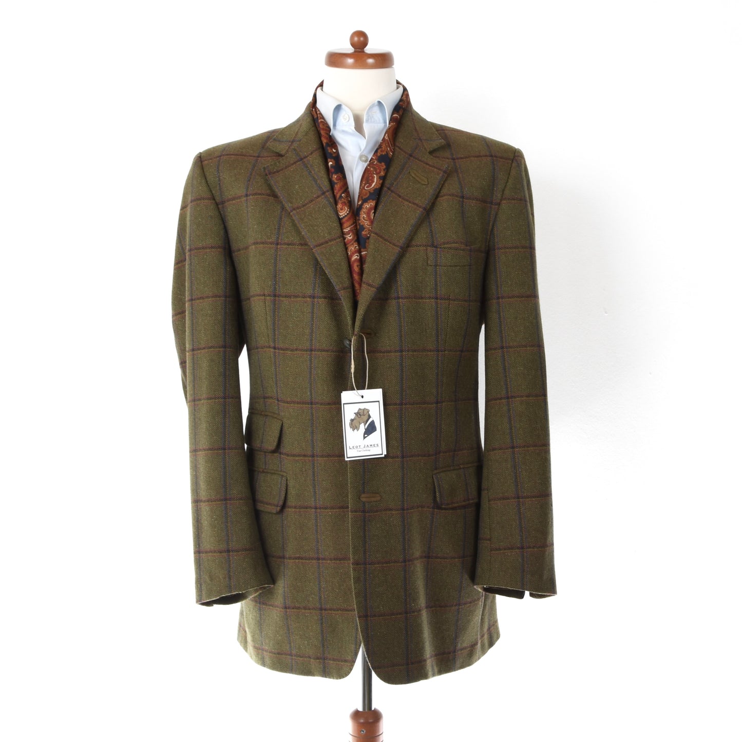 DAKS London Tweed Jacket Size 102 - Windowpane