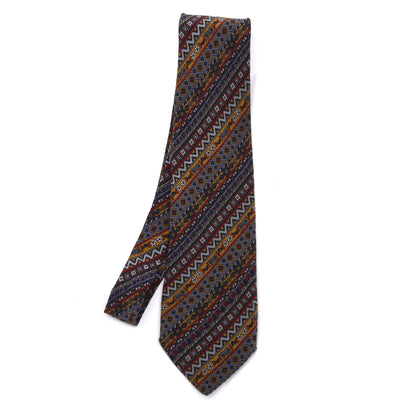 Vintage Lanvin Silk Tie Made in France - Aztec