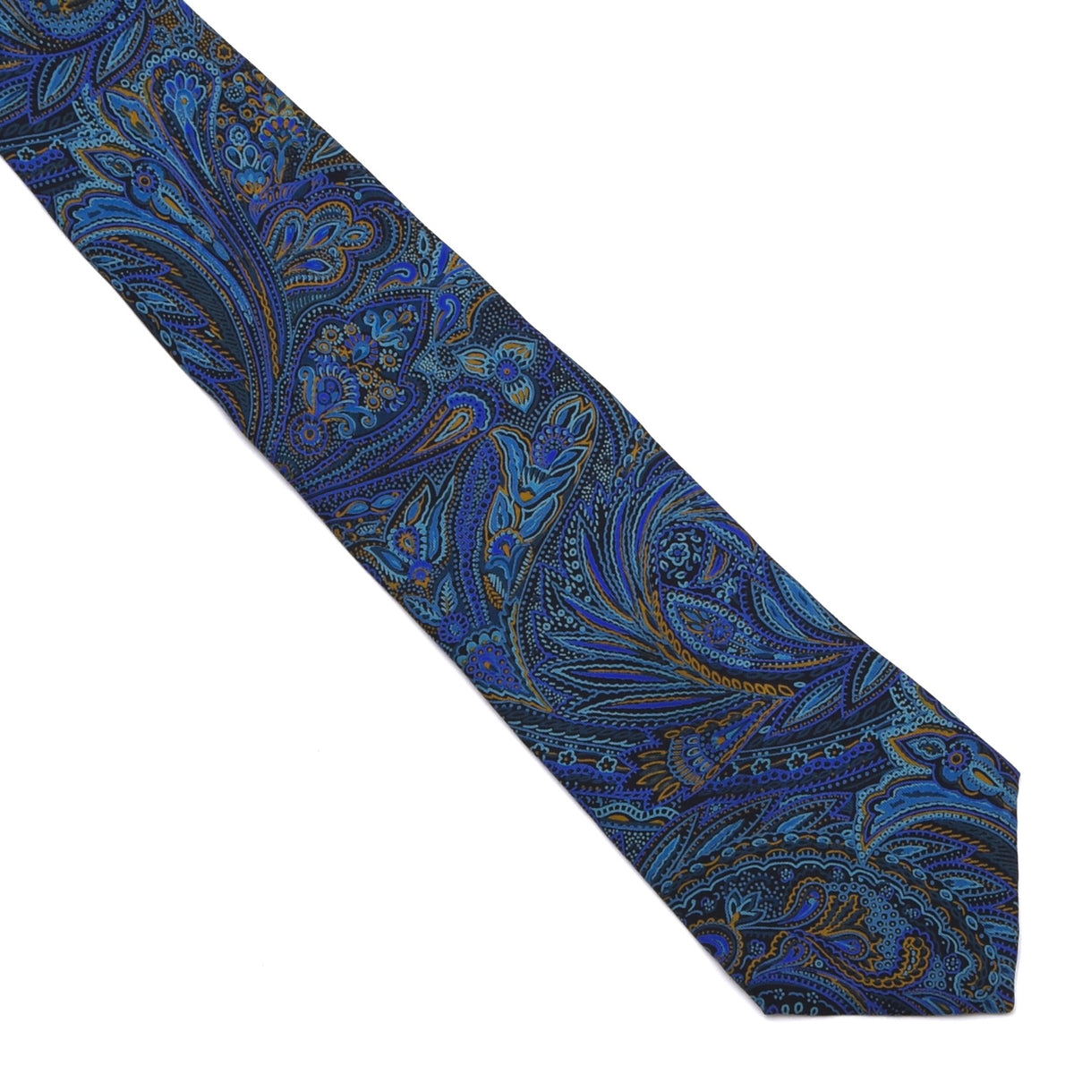 Erredieci Milano Seide Krawatte Made in Italy – Blau Paisley