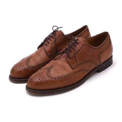 Lederer Brogue Schuhe Gr. 42,5 Made in Italy – Cognac Tan/Braun