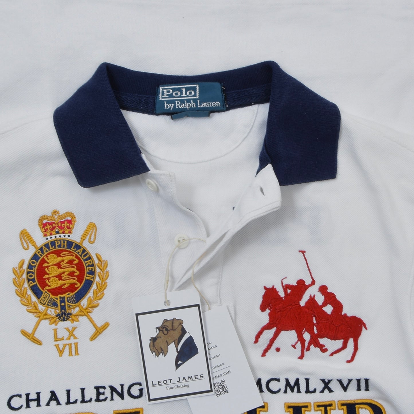 Polo Ralph Lauren Club Challenge Cup Polo Shirt Chest ca. 48cm - White