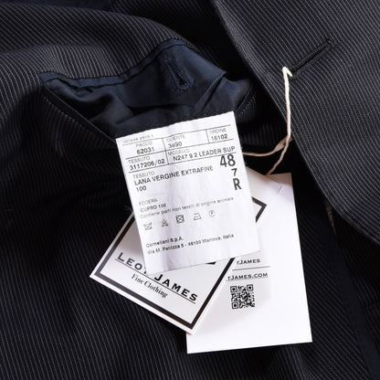 Corneliani 100% Wolle 18,25 Mikron Anzug Größe 48 Brust ca. 50,5cm - Nadelstreifen