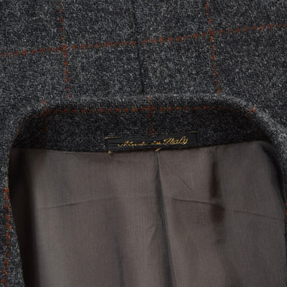 Mabro Uomo Harris Tweed Jacket Size 58 ca. 62cm - Grey