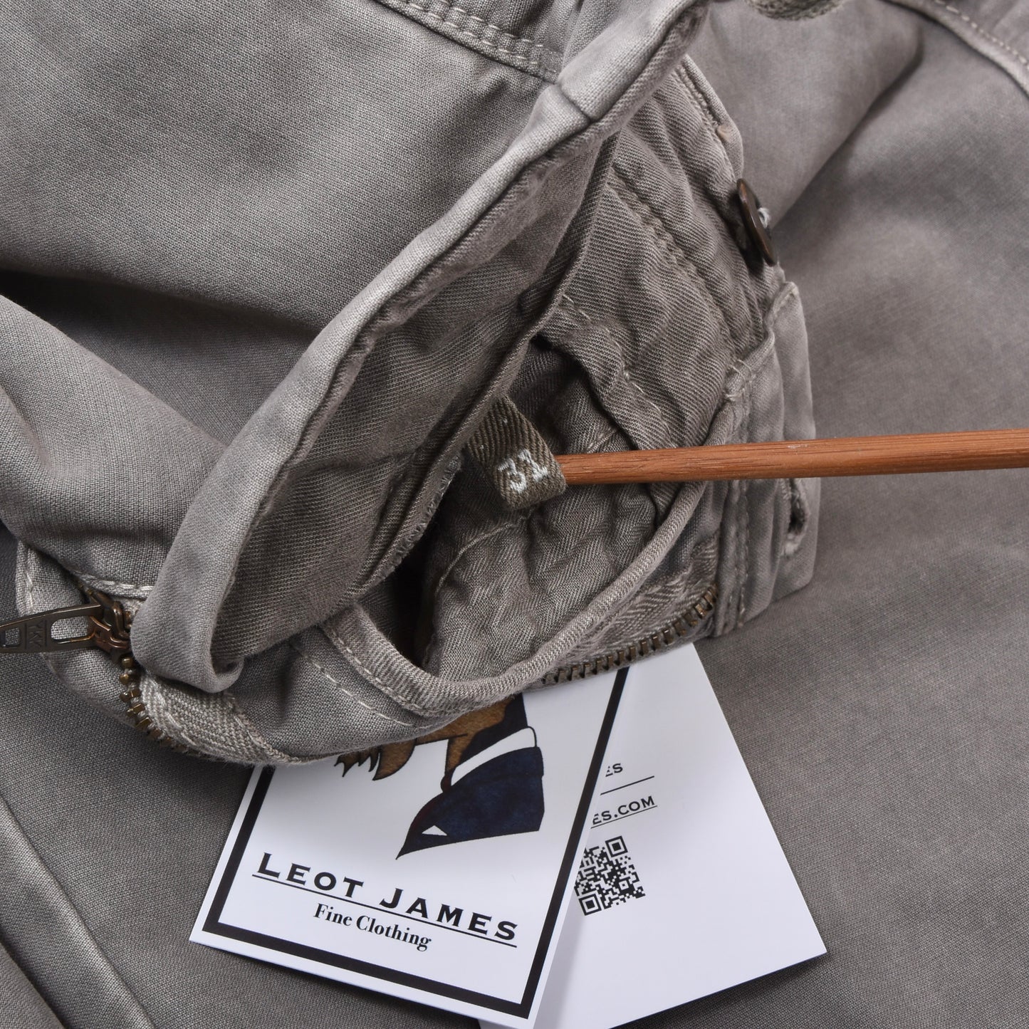 Incotex Hose/Chinos, Größe W31, Slim Fit, ca. 40 cm - Grau