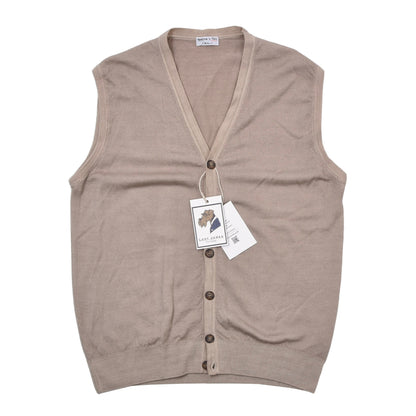 Andrew's Ties Collection Wool Sweater Vest/Waistcoat Size 50/M Chest ca. 48cm - Tan/Beige