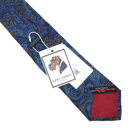 Erredieci Milano Seide Krawatte Made in Italy – Blau Paisley