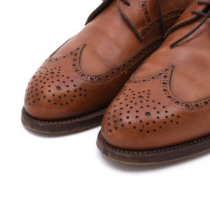Lederer Brogue Schuhe Gr. 42,5 Made in Italy – Cognac Tan/Braun