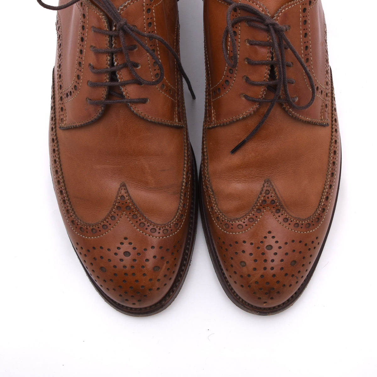 Lederer Brogue Schuhe Gr. 42,5 Made in Italy – Cognac Tan/Braun