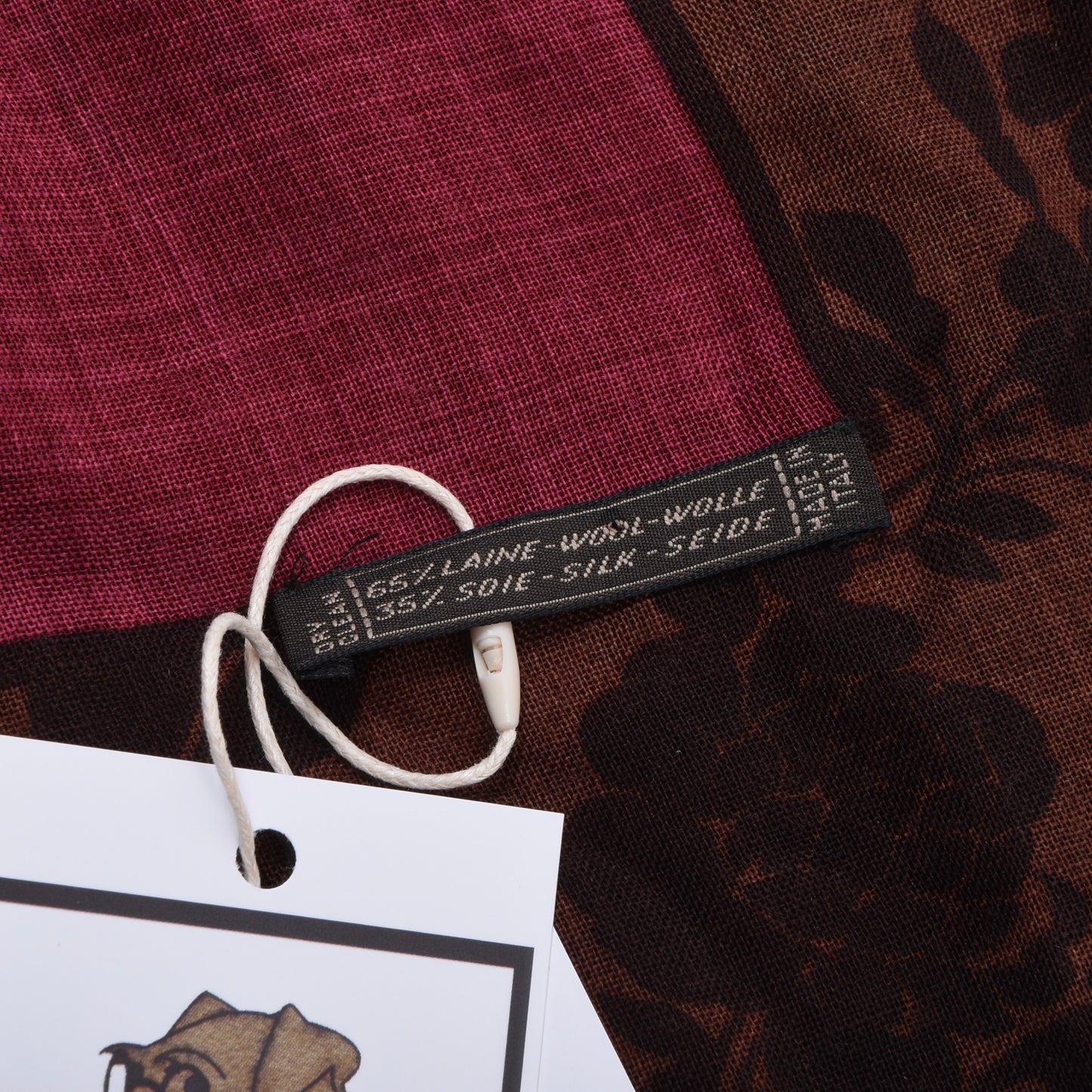 Salvatore Ferragamo Wool-Silk Shawl/Scarf ca. 140cm - Horses