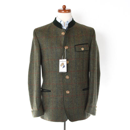 Allwerk Wool Tweed Janker/Jacket Size 48 ca. 54cm - Green