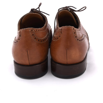 Lederer Brogue Schuhe Gr. 42,5 Made in Italy – Cognac Tan/Braun