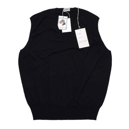 NOS Knize Wien Wollstrickweste, Größe UK 46, Brustumfang ca. 57 cm, Schwarz
