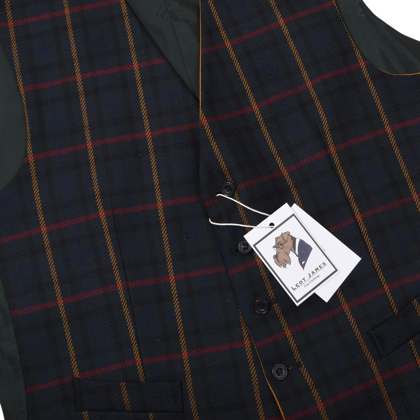 DAKS London Vintage Wendeweste/Weste Größe 54 Brust ca. 58,5cm - Kariert/Gelb