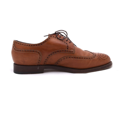 Lederer Brogue Schuhe Gr. 42,5 Made in Italy – Cognac Tan/Braun