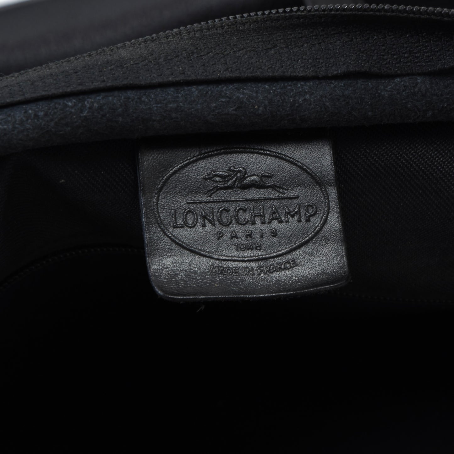 Longchamp Paris Leather Shopper Bag - Black