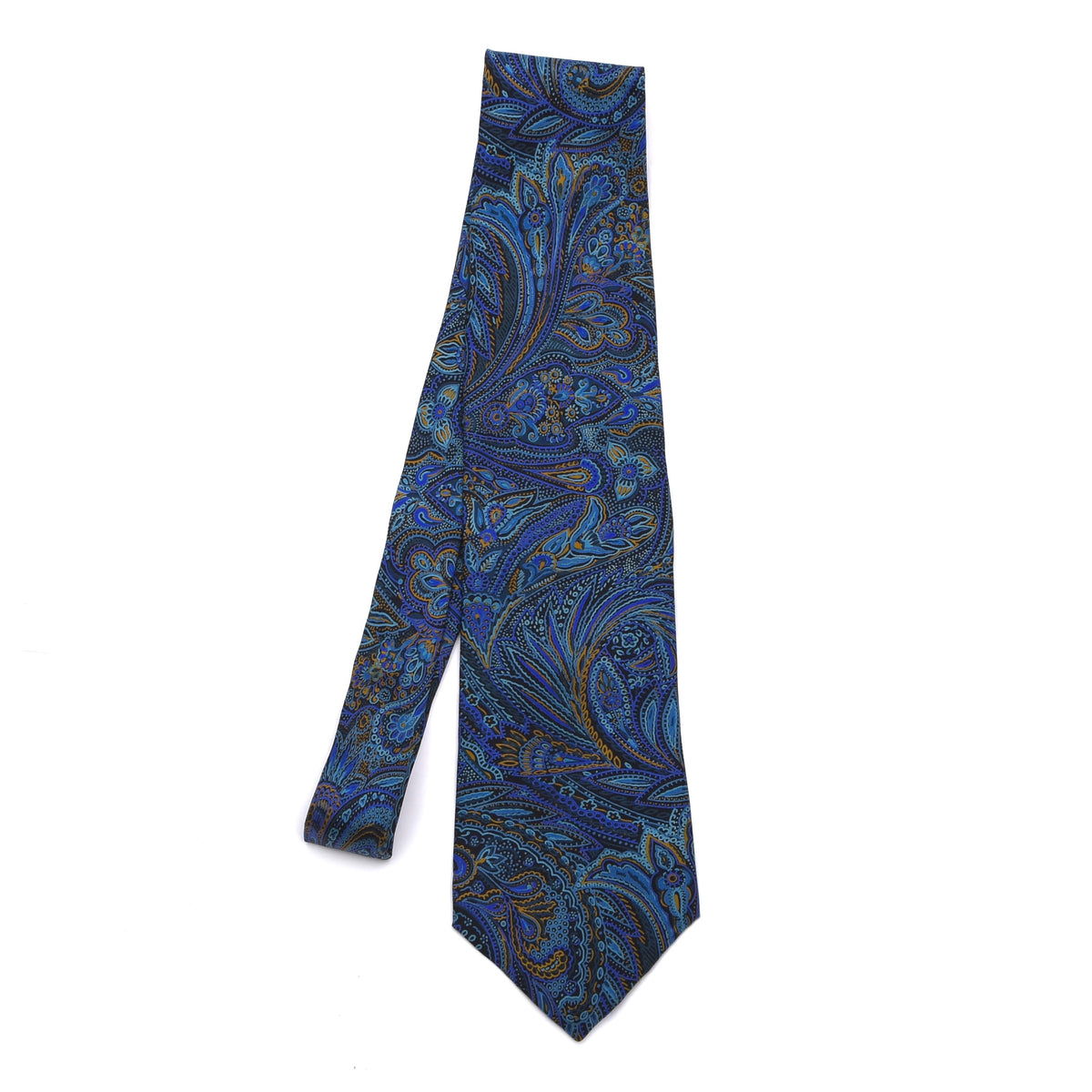 Erredieci Milano Seide Krawatte Made in Italy – Blau Paisley