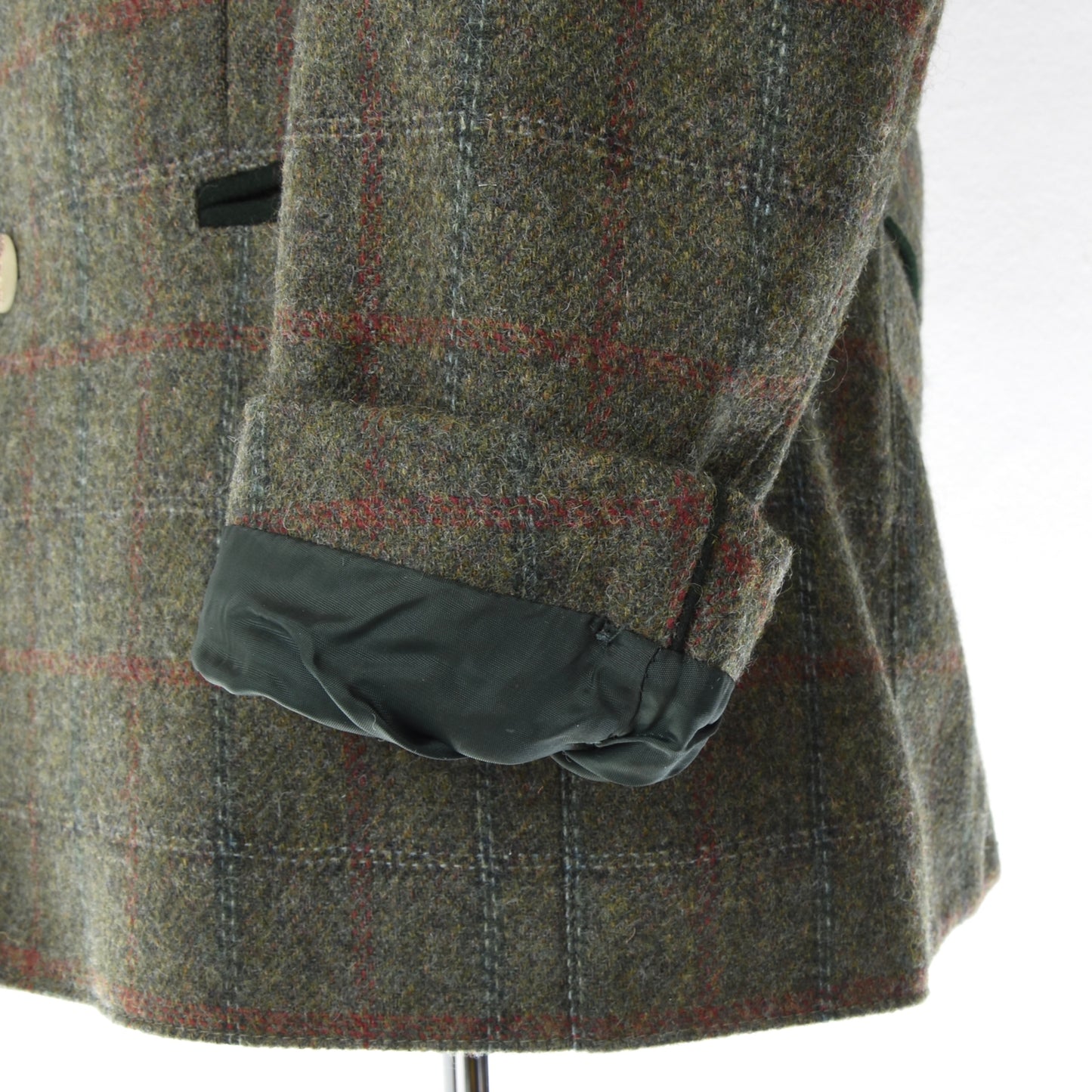 Allwerk Wool Tweed Janker/Jacket Size 48 ca. 54cm - Green