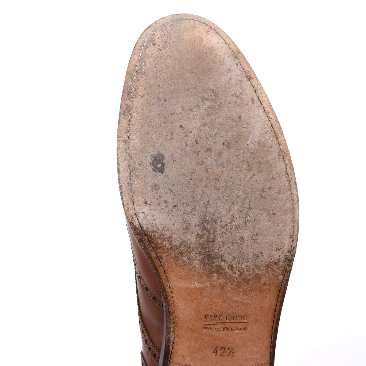 Lederer Brogue Schuhe Gr. 42,5 Made in Italy – Cognac Tan/Braun