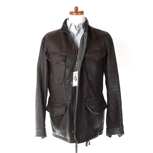 Strellson Leather Jacket Size M/50 Chest ca. 55.5cm - Brown