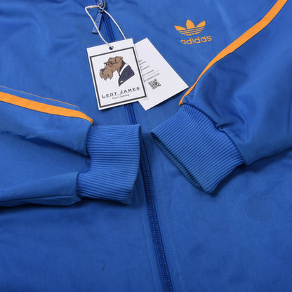 Vintage Adidas Trainingsjacke Größe D174 ca. 55,5cm - Blau/Gelb