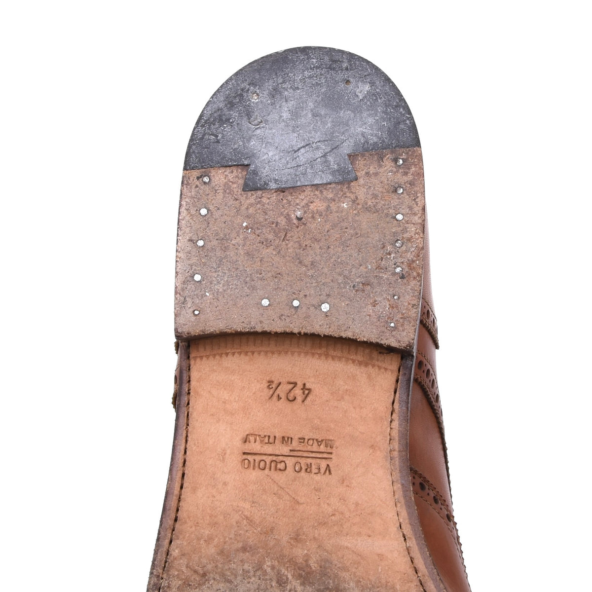 Lederer Brogue Schuhe Gr. 42,5 Made in Italy – Cognac Tan/Braun