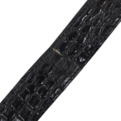 2x Alligator & Genuine Madagascar Crocodile Belts Size 105/42" - Black & Brown