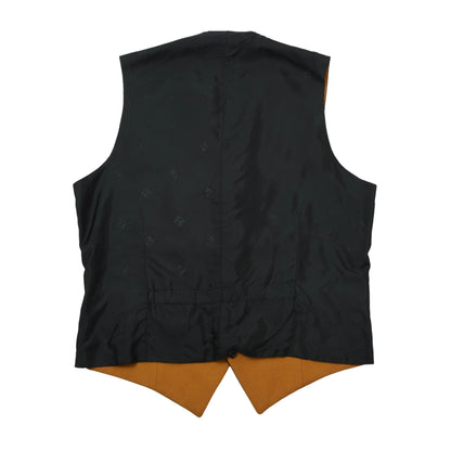 DAKS London Vintage Wendeweste/Weste Größe 54 Brust ca. 58,5cm - Kariert/Gelb